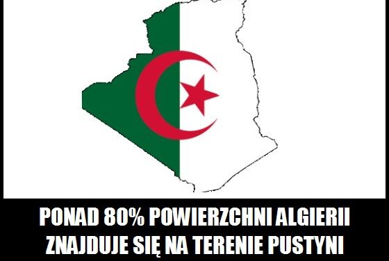 Jaki % powierzchni Algierii znajduje się na terenie Sahary?