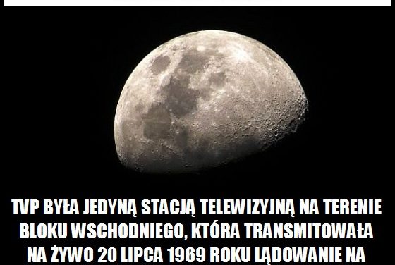 Która stacja telewizyjną na terenie bloku wschodniego, transmitowała lądowanie na Księżycu?