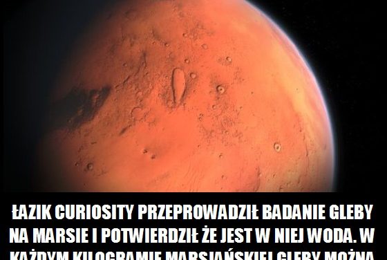 Łazik Curiosity potwierdził obecność wody na Marsie