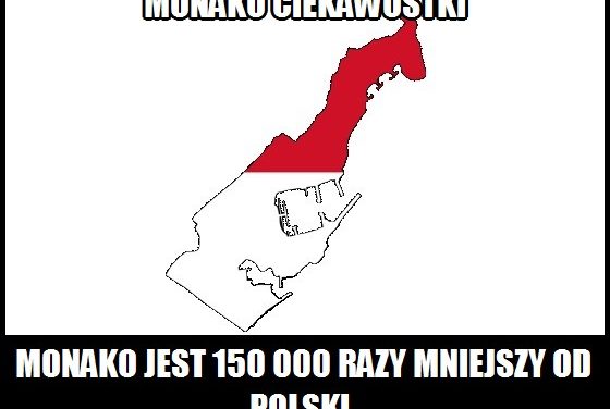 Ile razy Monako jest mniejsze od Polski?