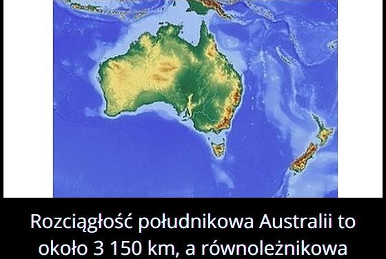 Jaką długość i szerokość ma Australia?