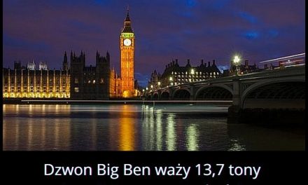 Ile waży dzwon
  Big Ben?