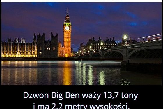 Ile waży dzwon
  Big Ben?