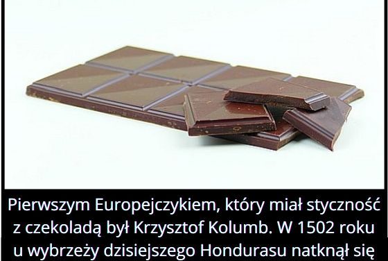 Który Europejczyk jako pierwszy miał styczność z czekoladą?