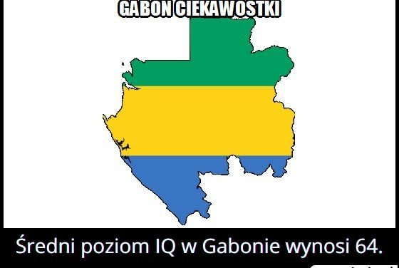 Ile wynosi
  średni poziom IQ w Gabonie?