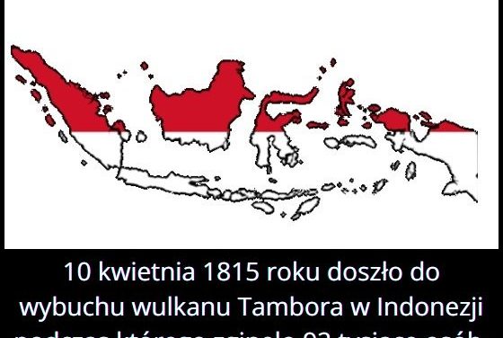 Ile osób zginęło po wybuchu wulkanu Tambora w 1815 roku?