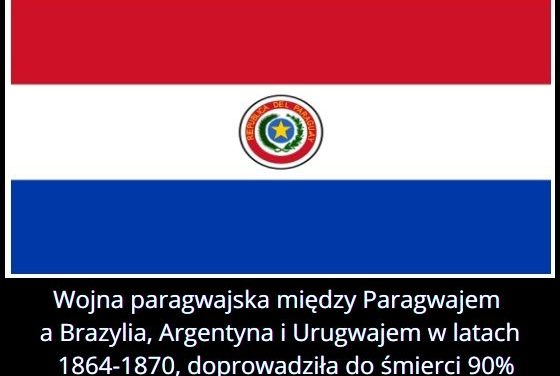 Która wojna doprowadziła do śmierci 90% paragwajskich mężczyzn?