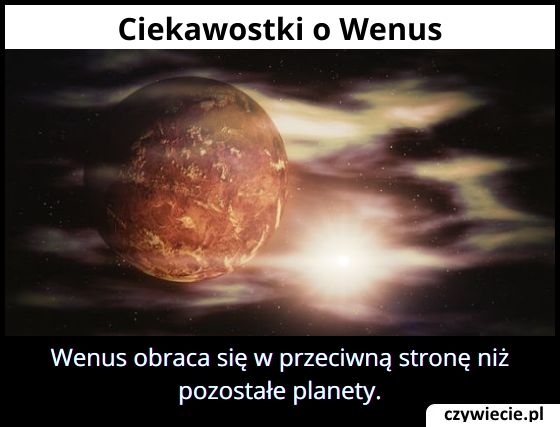 Czym różni się Wenus od innych planet Układu Słonecznego?