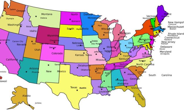 Jaką długość i szerokość mają poszczególne stany w USA?